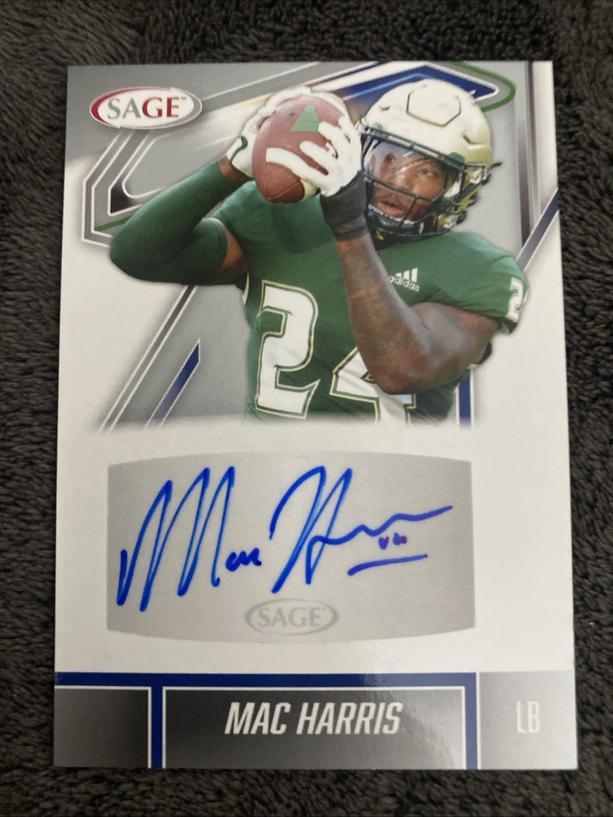 2026 Sage Low Series Silver Autograph Mac Harris South Florida Bulls