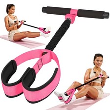 Upgraded Durable Pedal Resistance Band with Handle, Thickened 1-Pink 55 LBS