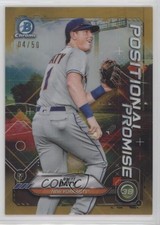 2021 Bowman Positional Promise Gold Refractor 4/50 Brett Baty #POS-BB 0lz4
