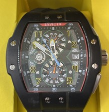 Invicta Racing Men's 50M Water Resist Steel Chronograph Watch Model 48027 NIB
