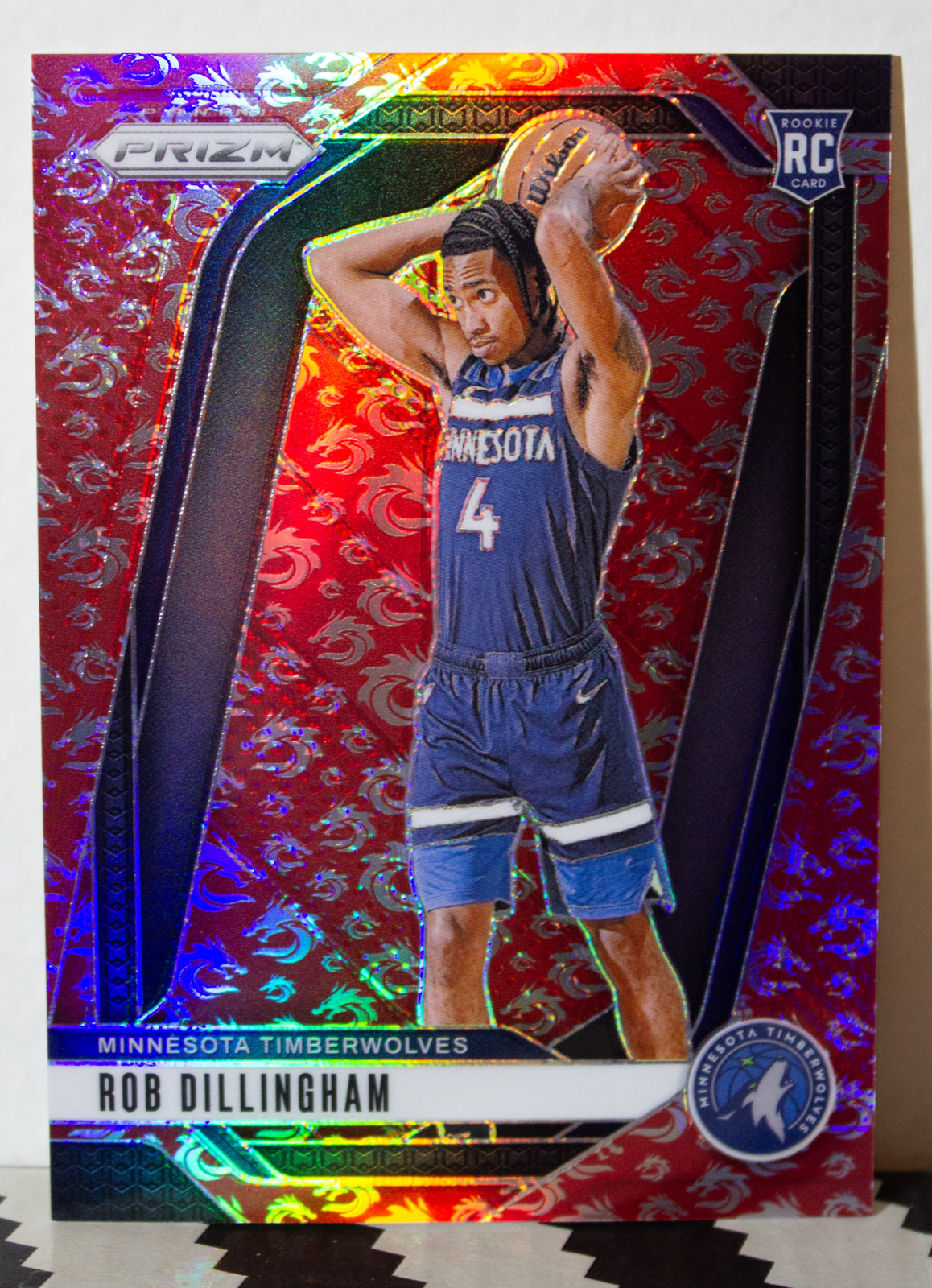 2024-25 Panini Prizm - Robert Dillingham #250 Dragon Year Prizm 55/88 (RC)