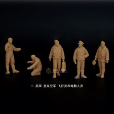 3D printed 1/72 WW II Britain "Royal Air Force pilots & ground crew" 5 man model