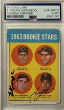 Tony Oliva & Ed Kranepool Autographed 1963 Topps #228 Rookie PSA Authentic AUTO