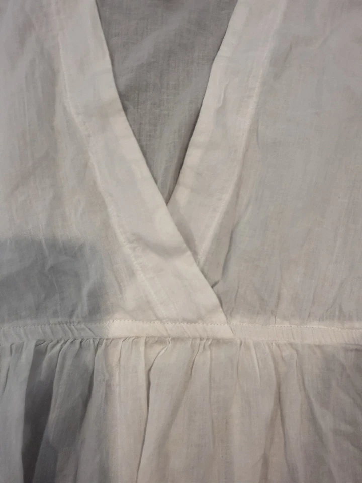 Ralph Lauren Swimsuit Coverup White Tunic Pockets Ties Size L - Image 4 of 4