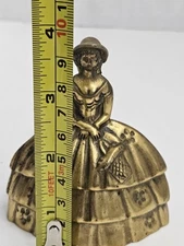 Small Vintage Southern Belle Brass Bell 3" Tall Good Condition
