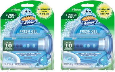 Scrubbing Bubbles Fresh Gel Toilet Cleaning Stamps Pack Of 2 1.34 Ounce
