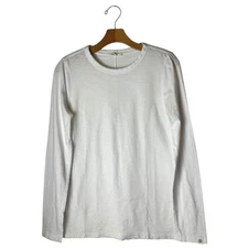 Rag & Bone Shirt Women Medium White Organic Pima Cotton Long Sleeve Tee Preppy