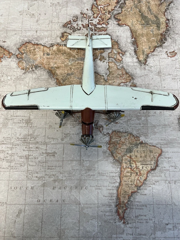 VINTAGE COLUMBUS TAT INC PLANE FORD 5-AT-B TIN GOOSE AIRPLANE 1928 - Image 3 of 4