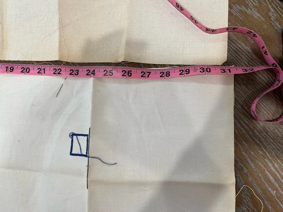 Lot of Vtg Cross Stitch AIDA Fabric Various Counts 5 Piece Remnants See Photo - Image 2 of 3