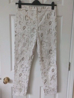 MAXMARA Made Italy Cotton Ankle Pants Casual Career Everyday Size 42