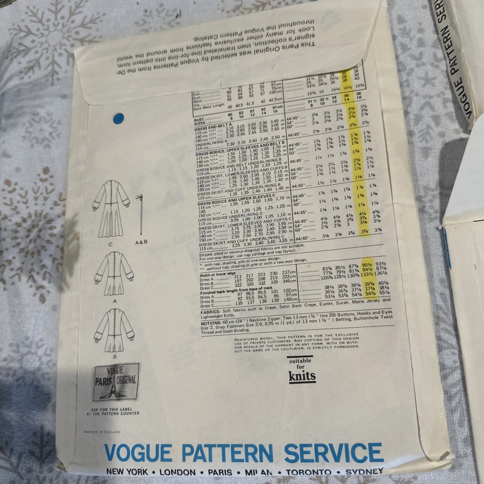 Vogue Paris Patterns Set Of 9 💥 - Image 3 of 4