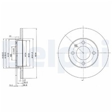 2x Bremsscheibe vorne für VW Scirocco 53 53B Vento 1H2 | 26232686