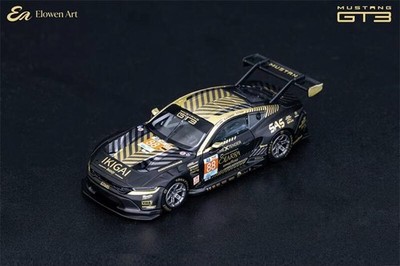 Elowen Art 1:64 Mustang GT3 LeMans 24h No.88 3rd BlackGold Diecast Model Car