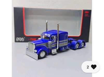 596 1:64 The Classic Peterbilt 379 Custom Semi Truck Diecast Model