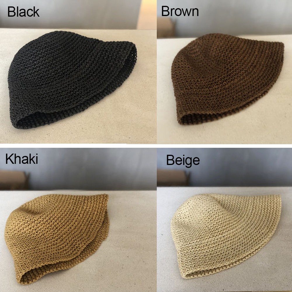 APL Cappellino vacanza secchio tessuto a mano crema solare cappelli pescatore cappello paglia beach hat