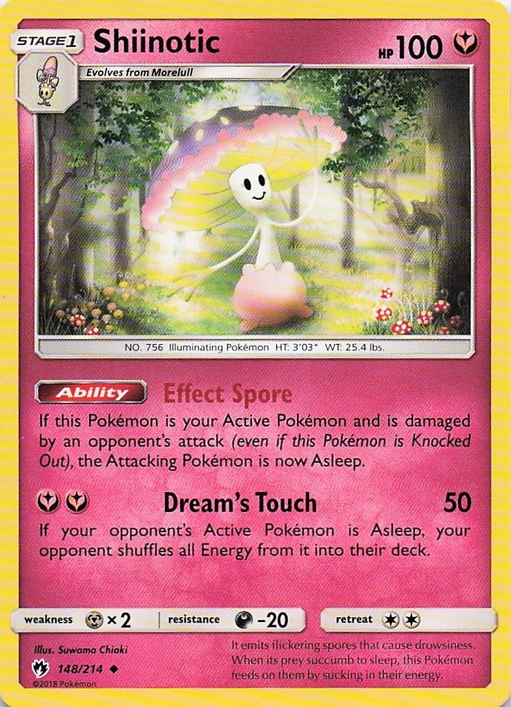 Shiinotic 148/214 Uncommon Lost Thunder Pokemon Lightly Played