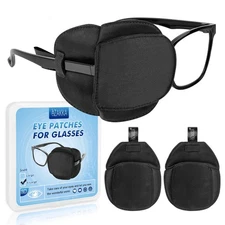 Eye Patches for Adults Kids Left Right Eye, 2 Pcs Medical Eye Patch for Glass...