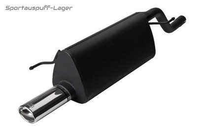 Ulter Sportauspuff Opel CORSA D 06- 95x65mm oval eingerollt gerade mit Absorber