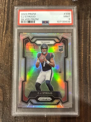 2023 Panini Prizm CJ Stroud Silver Rookie #339 PSA 9 Mint Texans