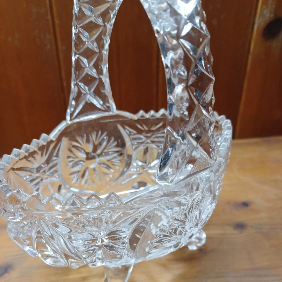Schöne Glas Schale oval mit Henkel  gebraucht  - Bild 4 von 4