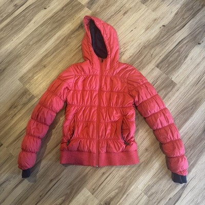 Columbia Women's Omni-Heat Hooded Puffer Jacket with Omni-Shield Repel Red Small