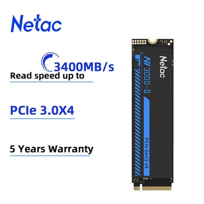 Netac NVMe SSD M2 2TB 3400MB/s SSD PCIe3.0 M.2 2280 SInternal SolidState NV3000Q