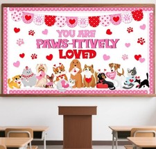 69-Piece Valentine's Day Bulletin Board Set for Classroom and Office Decor