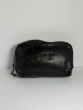 Vintage Loewe Anagram Madrid Black Leather Clutch Bag