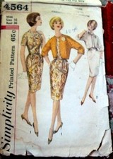 LOVELY VTG 1960s DRESS AND JACKET Sewing Pattern 16/36