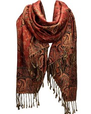 Reversible Paisley Pashmina Shawl Wraps for Women Soft Exotic Indian Rave Scarf
