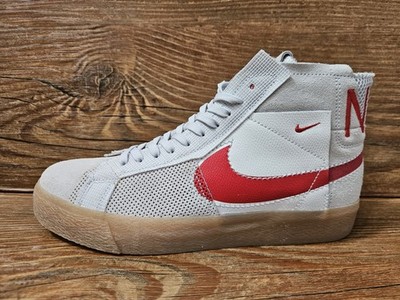 Nike SB Zoom Blazer Mid Premium Deconstructed White Red Shoes FD5113-100