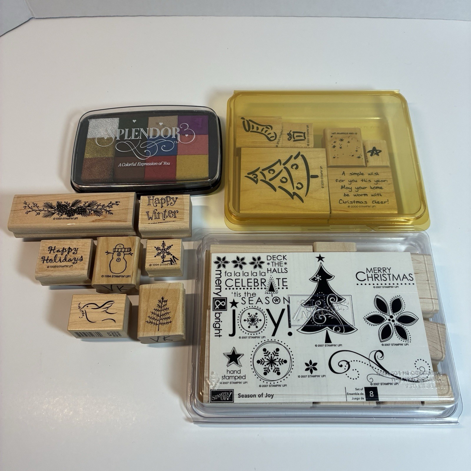Stampin Up Rubber Stamps Lot of 21 Christmas Theme New