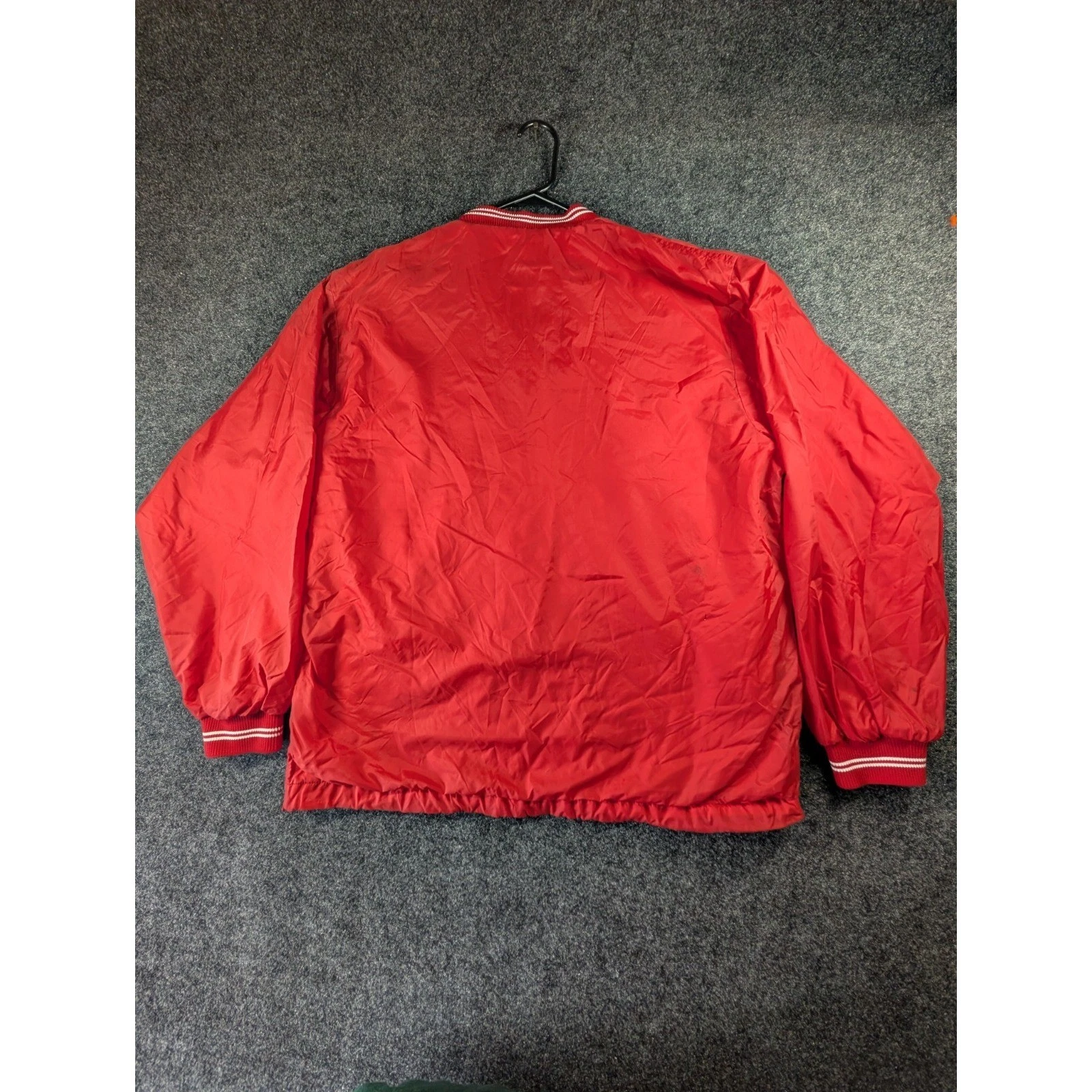 VTG Acadia Marine Corps League Men's Red Nylon Pullover Windbreaker Jacket L image 10