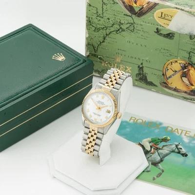 Men's Rolex Datejust 36mm Ref.16013 White Roman Dial Jubilee Watch #W284370-1