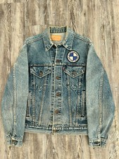 Vintage Levis Denim Jacket Dark Jean Trucker Fashion Unisex 80s 90s USA Made L2