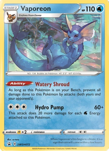 Vaporeon SWSH072 SWSH: Sword & Shield Promo Cards
