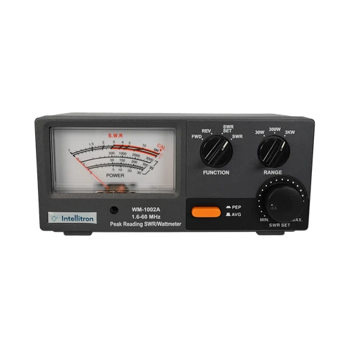Intellitron WM-1002A Analog SWR and Watt Meter 1.6-60 MHz 30/300/3KW SO-239