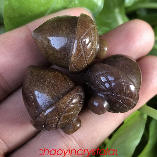 5pcs Natural Unknown Pine Cones Quartz Crystal Carved Polishing Healing Gem - Picture 3 of 12