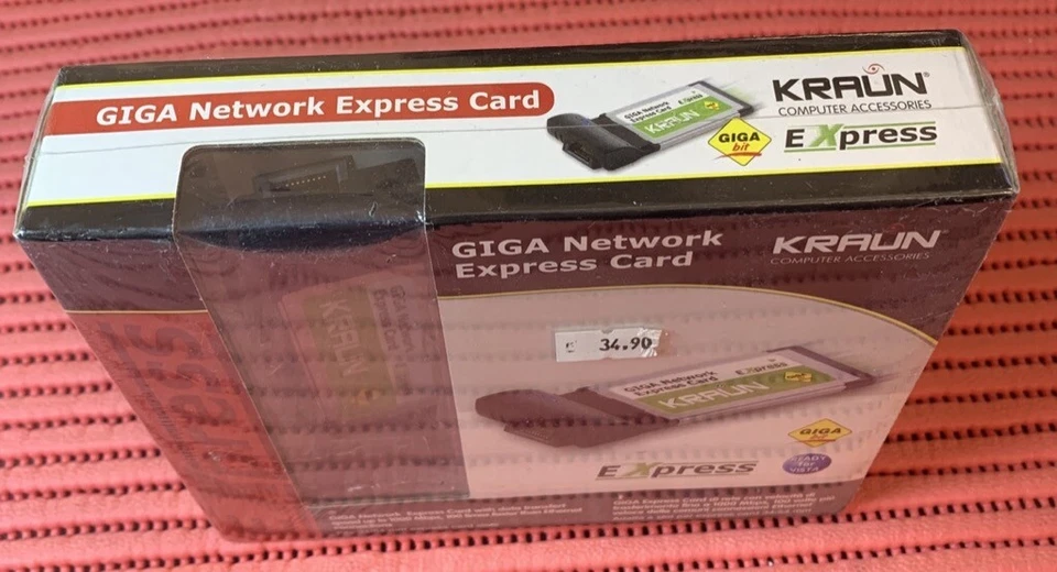 SCHEDA EXPRESS CARD GIGA NETWORK KRAUN KR.G1 NUOVA COMPLETA - VEDI FOTO - Immagine 2 di 3