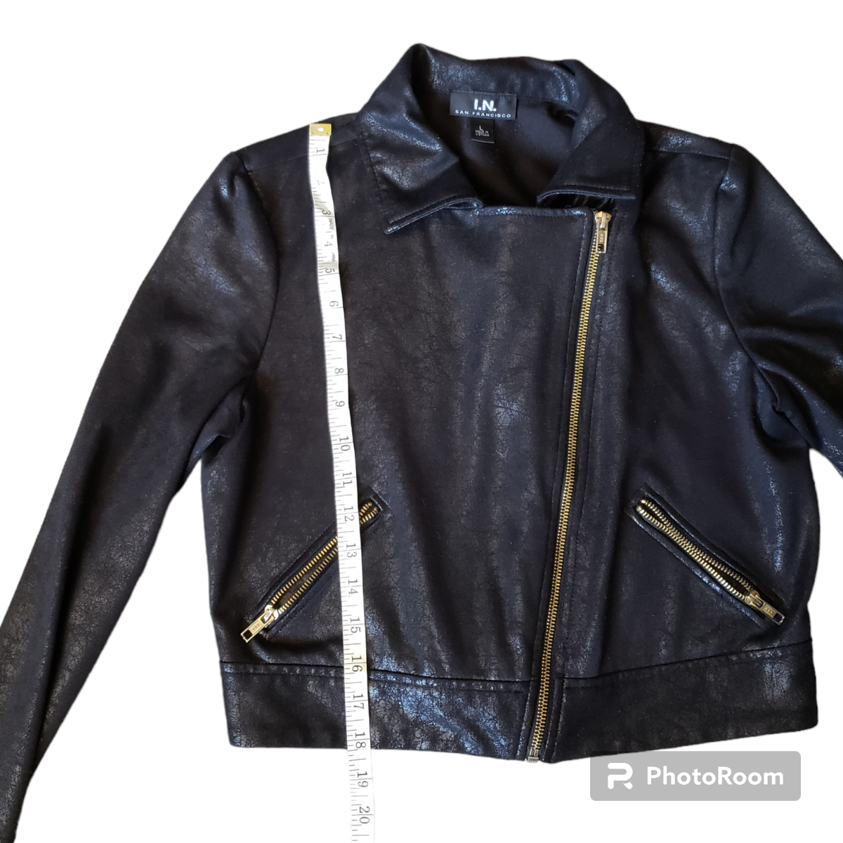 ジャケット・アウター SanFranciscoClothingMaker Leather Jacket i.n. san francisco asymmetrical moto faux metallic leather