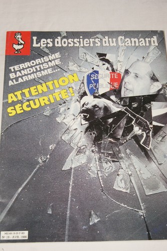 TERRORISME BANDITISME SECURITE DOSSIERS DU CANARD N°19 1986 ILLUSTRE CARICATURE - Foto 1 di 2