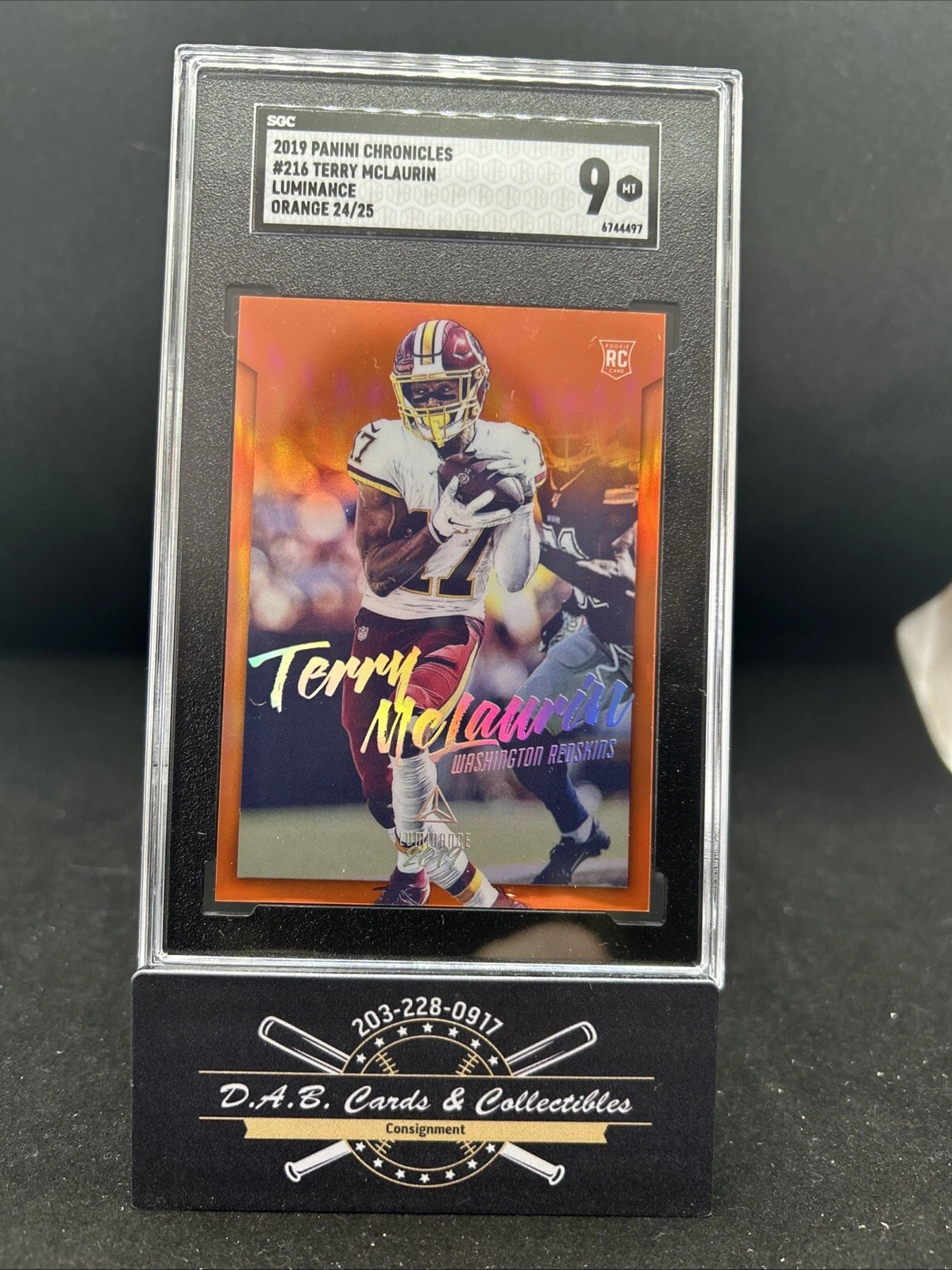 Terry McLaurin Panini Chronicles Luminance #216 Orange