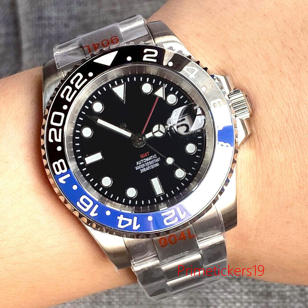 Tandorio GMT NH34A Automatic Men Watch 200M Waterproof Rotating