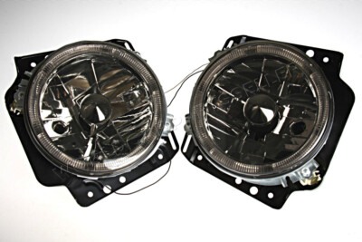 Headlight Front Lamps Smoked LEFT+RIGHT Fits VW Golf Mk2 1981-1991