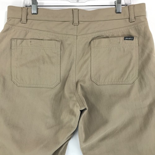 Pantalones Eddie Bauer para hombre 35x32 beige nailon 6 bolsillos 0412 - Imagen 4 de 8