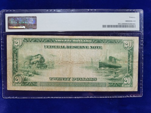 ð FR#991c $20 1914 Federal Reserve Note Chicago PMG 20 VF Very Fine - Picture 2 of 2