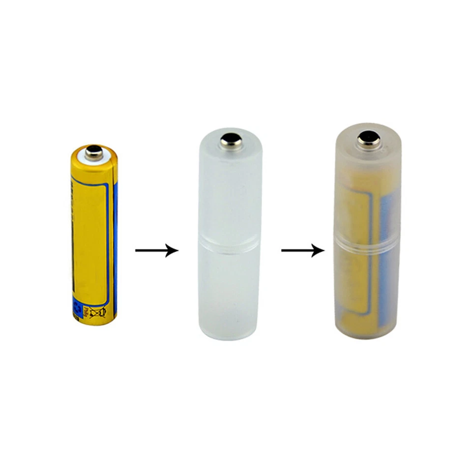 10Pcs AAA to AA Size Cell Battery Converter Adapter Battery Holder Case Switch · - Image 4 of 4