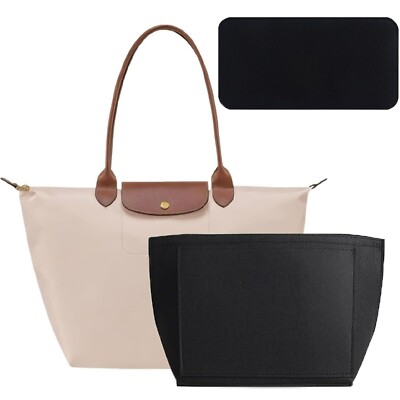 Purse Organizer for Longchamp Bag Organizer Insert with Zip and Base Shaper