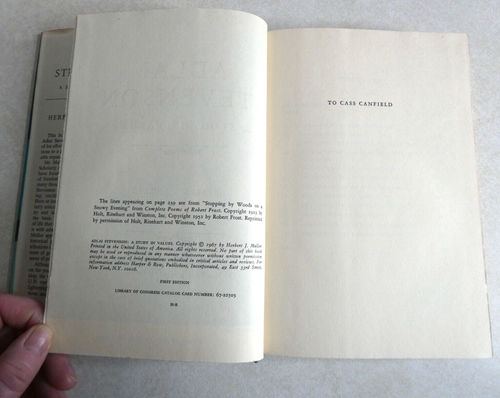 Adlai Stevenson A Study in Values by Herbert J Muller Vintage Book 1st Ed 1967 - Picture 15 of 23