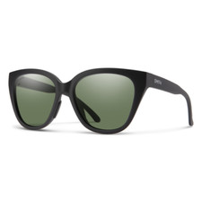 Smith Era Lady Cateye Sunglasses Matte Black/ChromaPop Polarized Gray Green 55mm